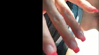 Amazing blonde fingers herself to orgasm in the car