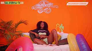 The brunette's excitement wets her tight pussy in anticipation