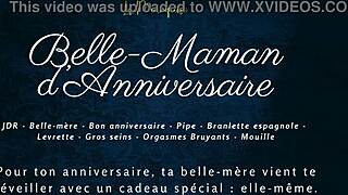 french step-mom bent over in doggystyle for her anniversary surprise