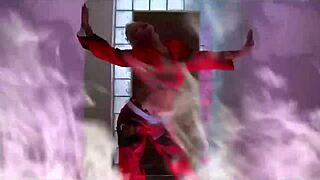 sexy babe stripping with big tits