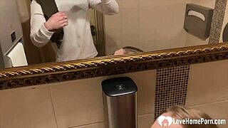 having sex in the public bathroom is fun 😏