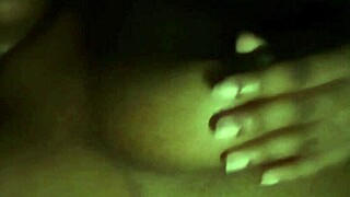 Licking on my nipples feel so good at night