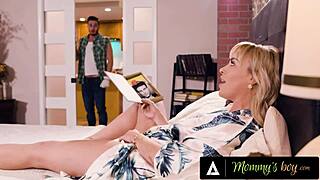 Mommy’s boy caught, busty Dana DeArmond craves contractor’s huge cock