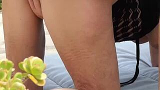 Mature Amateurs Engage In Sex In The Garden, Contrasting Nature And Passion