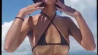 hairy bikini babe danced on wild boat tour