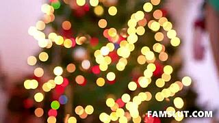 Teen Step Sisters Get Dick For Christmas In Taboo 3some