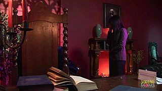 Teacher in Fishnet Stockings Gets Her Tight Pussy Penetrated After Face Fucking