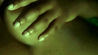 Licking on my nipples feel so good at night