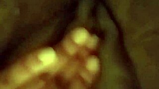 Ebony BBW teases with ripped clothes masturbation