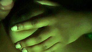 Licking on my nipples feel so good at night