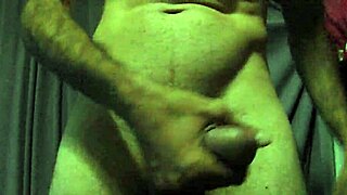 Mature man strokes his big cock until he cums richly