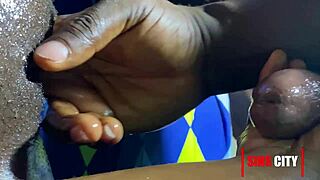 horny huge natural tits girl fucks boyfriend doggystyle!