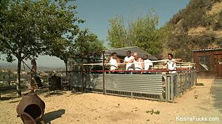 keisha grey gets a bunch of cocks?