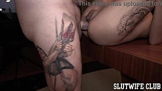 Submissive Slut Candie Cross Endures Brutal Anal and Pussy Pounding on Tabletop