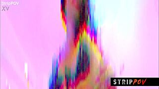 Hot Brunette Feels Thrilled Performing Striptease And Lapdance With Spanking And Ass Worship