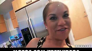 hot latina babe undresses and gets fucked in her hotel room, reaching orgasm in pov