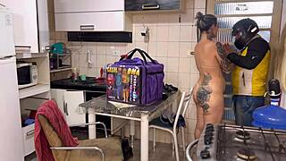 Naked For Delivery Guy Leads To Hardcore Fucking