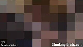 sasha and monica licking toes and teasing in stockings, join us! 😘