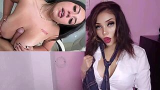 i'm the horny latina with big tits getting creampied by my stepbrother in pov