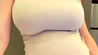 my stepmom shows her elastic ass and big milky tits