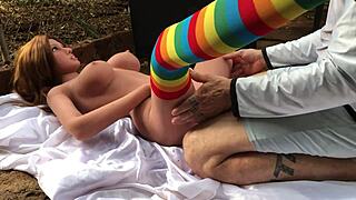 Explosive Cumshot In Student's Ass With Sex Toy!