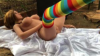 Explosive Cumshot In Student's Ass With Sex Toy!