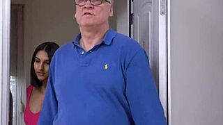 I’m blown away watchin’ Sarah Cute and Lylyta Yung handle Oldhan’s worn cock in wild group sex.