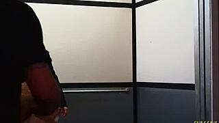 Elevator Stop That This Brunette Milf Used For A Hot Cock Fuck