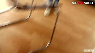 European woman trembles during close-up interview session