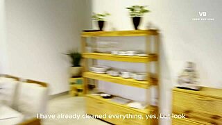 Naughty Maid Drinks Every Last Drop of Milk in Homemade Roleplay. This Redhead Fitness Babe Knows How to Serve!