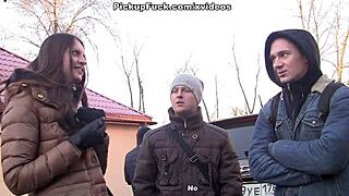 Hot Pickup Sex For Cash In Steamy Scene 3 Featuring 3some Blowjob And Facial.