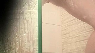 Argentina, that cute latina babe, sensually shaves her tight pussy in the shower