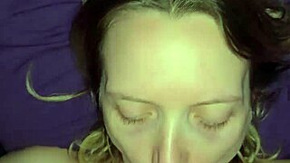 Milf gets facial after face fucking