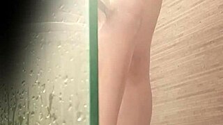 Argentina, that cute latina babe, sensually shaves her tight pussy in the shower