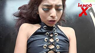 he enters the room and fucks the latina girl hard, cumshot inside