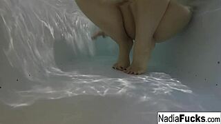 sexy nadia enjoys a relaxing bath with rubber duckies