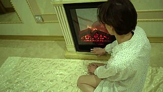 Girlfriend with short hair gives blowjob at home