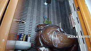 intriguing shower with mara exotic's fat onion booty