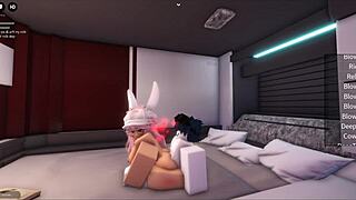 로블록스 게임에서 그녀 보지 부숴버림