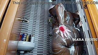 intriguing shower with mara exotic's fat onion booty