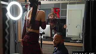 Pretty Shemale Daisy Taylor in Steamy Action Scene.