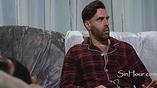 Ebony Stepdaughter Rips Clothes During Interracial Encounter With Father-In-Law