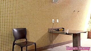 Shemale Nataly Souza Cums in His Mouth After Intense Butt Fuck Exchange