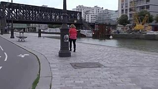 Mature Chubby Blonde Cougar In Rough Threesome Action