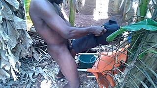 curvy black beauty tries hard to cum this easter for fans