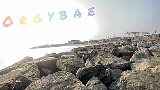 Couple Engages In Voyeur Activities At Public Bar And Beach