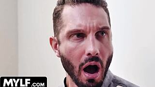 Do these stepmoms love sharing young guys? Watch the blowjob and muff diving!