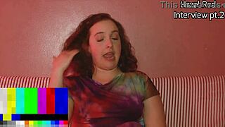 Hazel red subtly hints at big black cock in interracial interview.