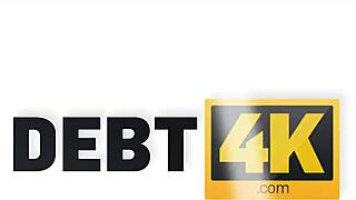 debt4k blue-eyed blonde housewife sucks and rides dick for debt