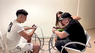 Sara Blonde Fucks Young Argentinian with Big Ass and Tits While Boyfriend Plays Games